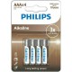 ΜΠΑΤΑΡΙΑ ΑΛΚΑΛ PHILIPS LR03A4B/GRS (4895229107991) ΑΑΑ/4ΤΜΧ